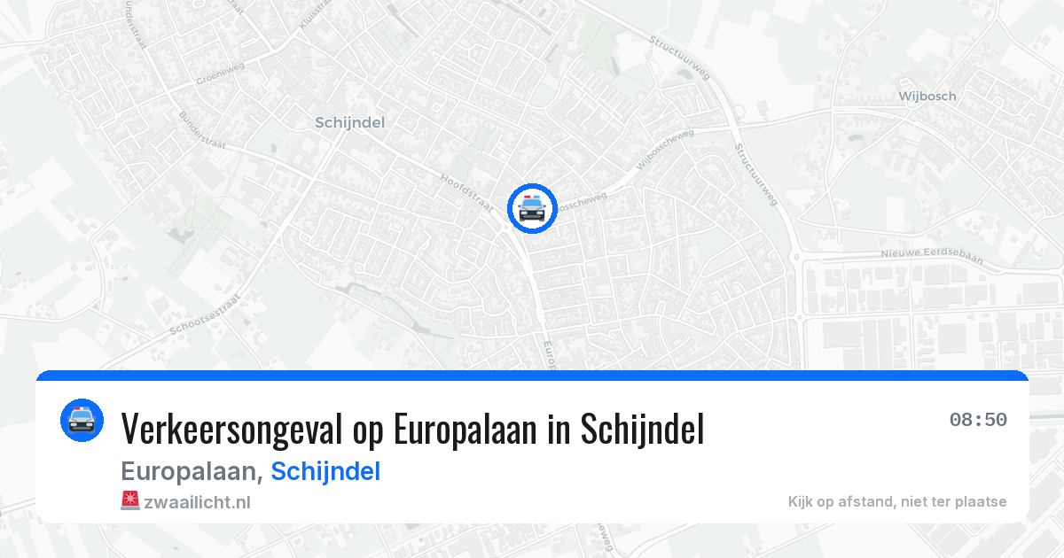 Verkeersongeval op Europalaan in Schijndel — 27 jul 2026