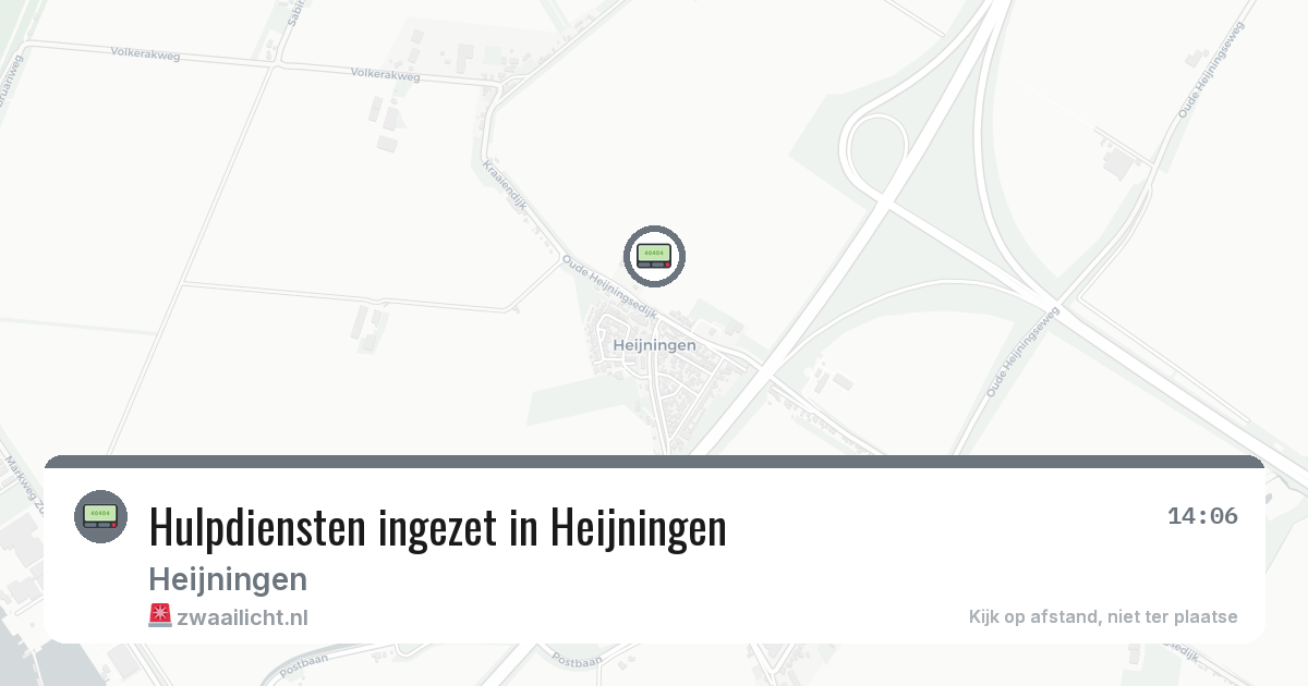 Hulpdiensten ingezet in Heijningen — 21 jul 2026 | 🚨 Zwaailicht.nl