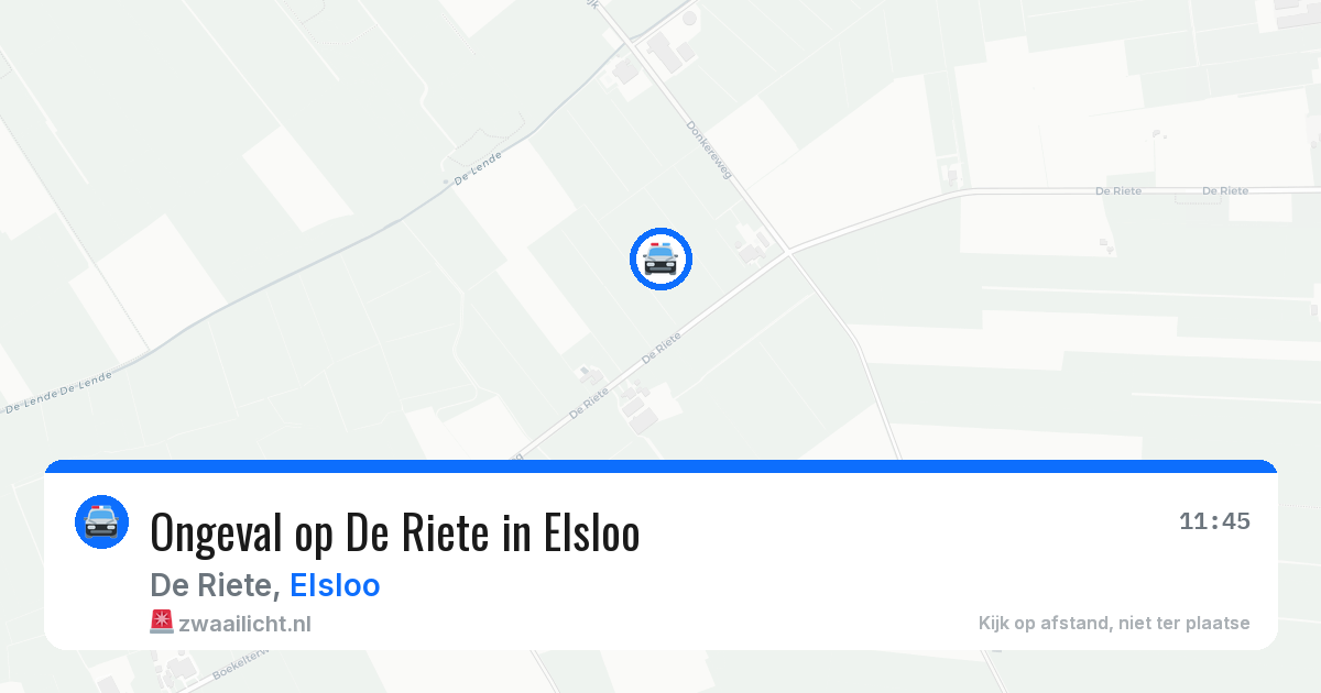 Ongeval op De Riete in Elsloo — 9 jul 2026