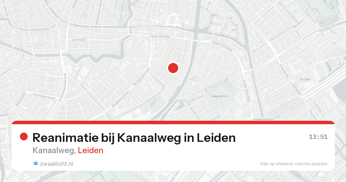 Reanimatie bij Kanaalweg in Leiden — 30 jan 2026