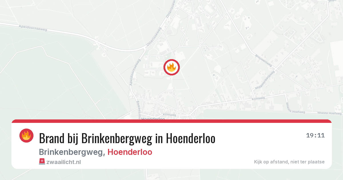 Brand bij Brinkenbergweg in Hoenderloo — 3 aug 2026
