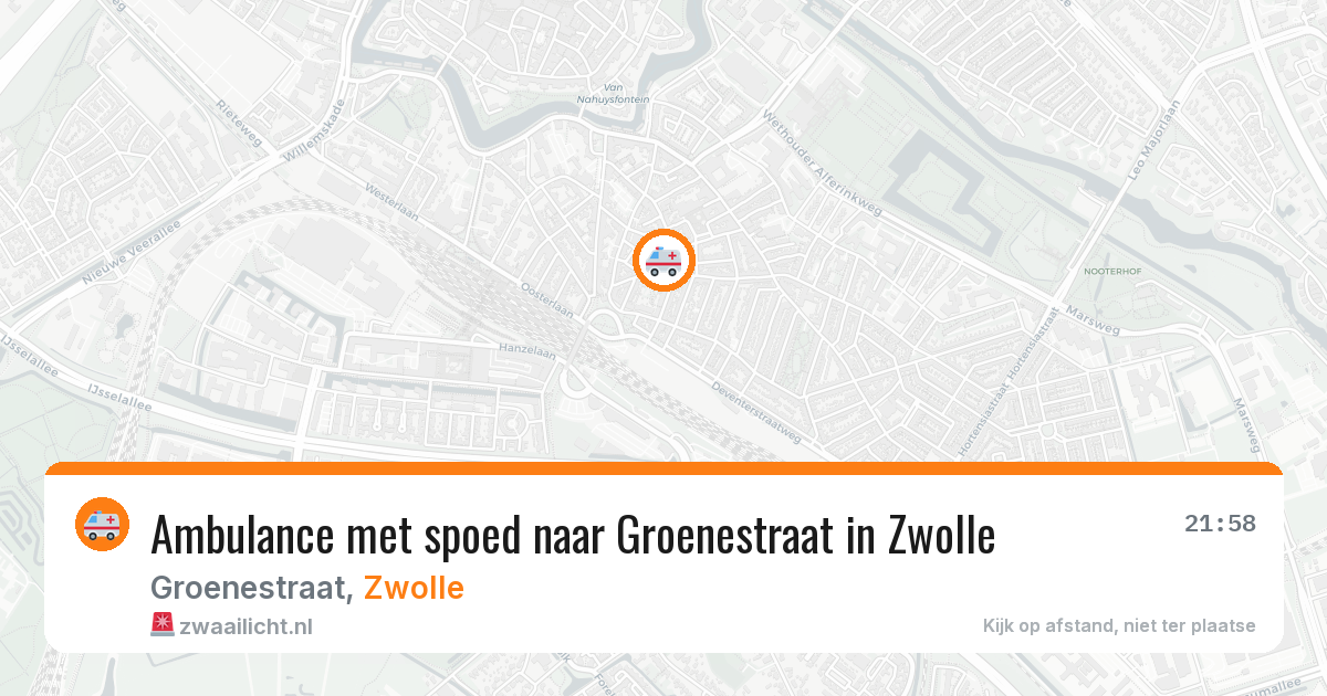 Ambulance met spoed naar Groenestraat in Zwolle — 27 mei 2026