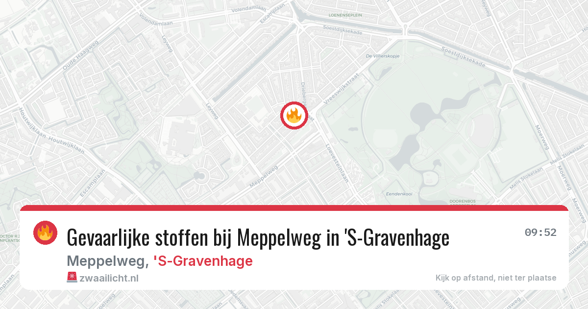 Gevaarlijke stoffen bij Meppelweg in 'S-Gravenhage — 23 jul 2026