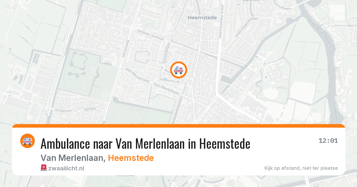 Ambulance naar Van Merlenlaan in Heemstede — 16 mrt 2026