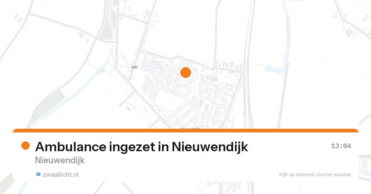 Ambulance ingezet in Nieuwendijk — 30 jun 2026