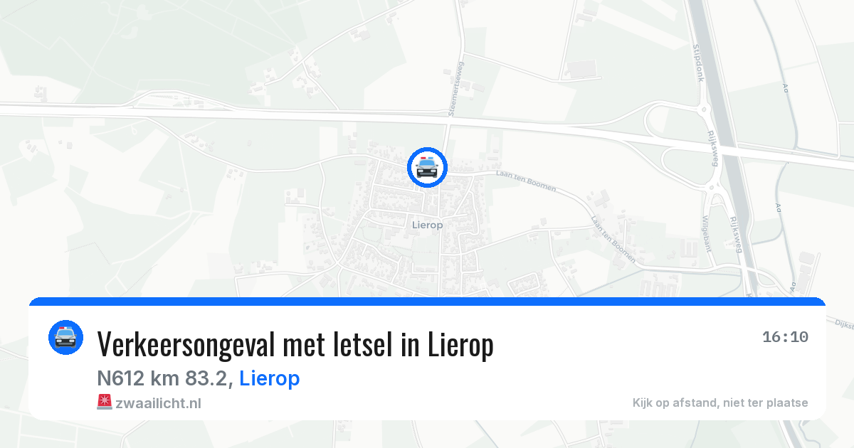 Verkeersongeval met letsel in Lierop — 28 jul 2026