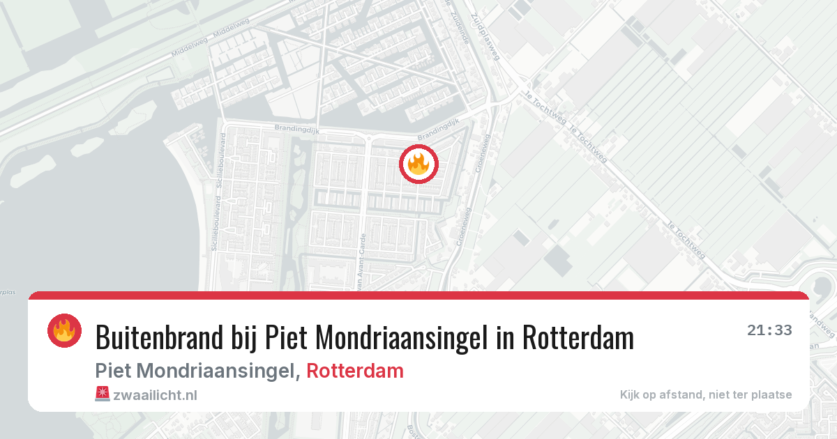 Buitenbrand bij Piet Mondriaansingel in Rotterdam — 31 mei 2026