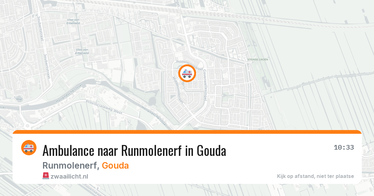 Ambulance naar Runmolenerf in Gouda — 23 mei 2026