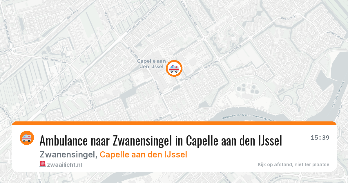 Ambulance naar Zwanensingel in Capelle aan den IJssel — 8 aug 2026