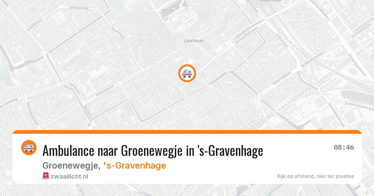 Ambulance naar Groenewegje in 's-Gravenhage — 15 jul 2026