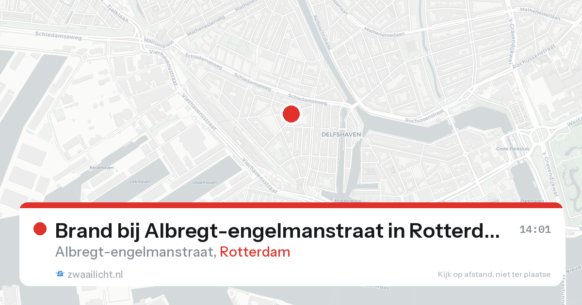 Brand bij Albregt-engelmanstraat in Rotterdam — 18 aug 2026