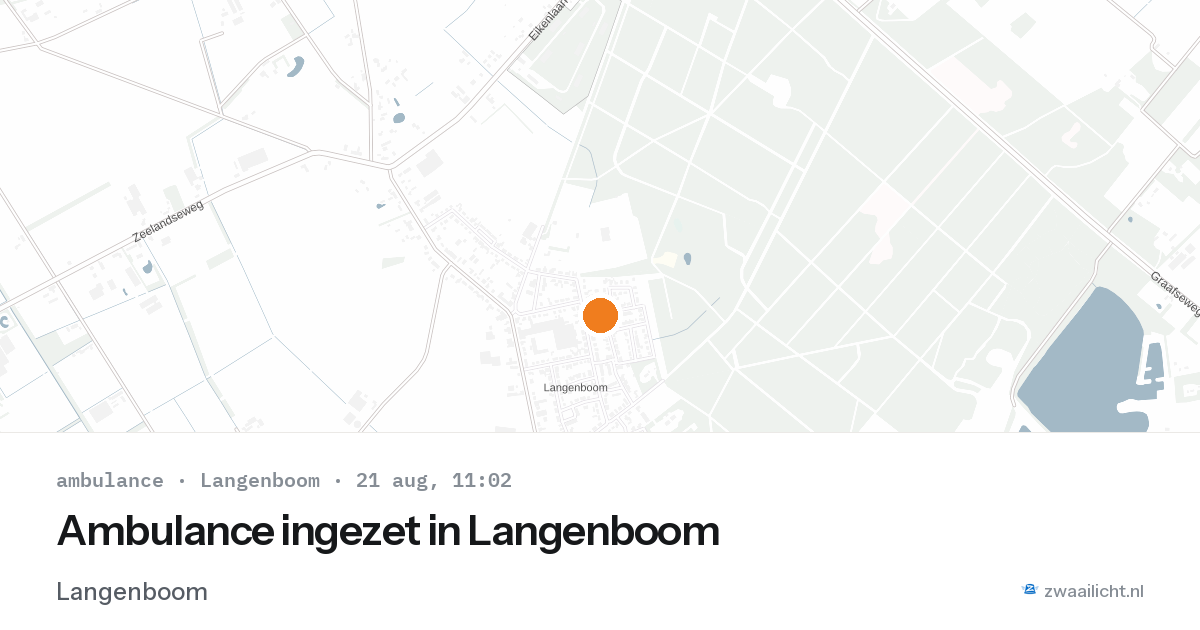 Ambulance ingezet in Langenboom — 21 aug 2026