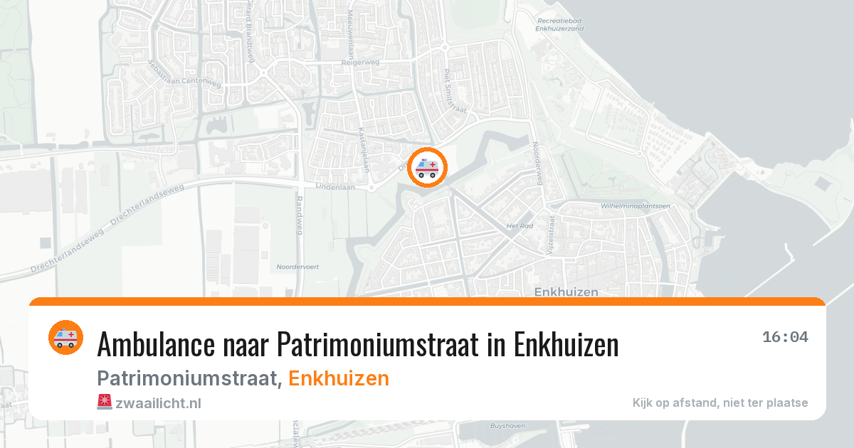 Ambulance naar Patrimoniumstraat in Enkhuizen — 30 jun 2026