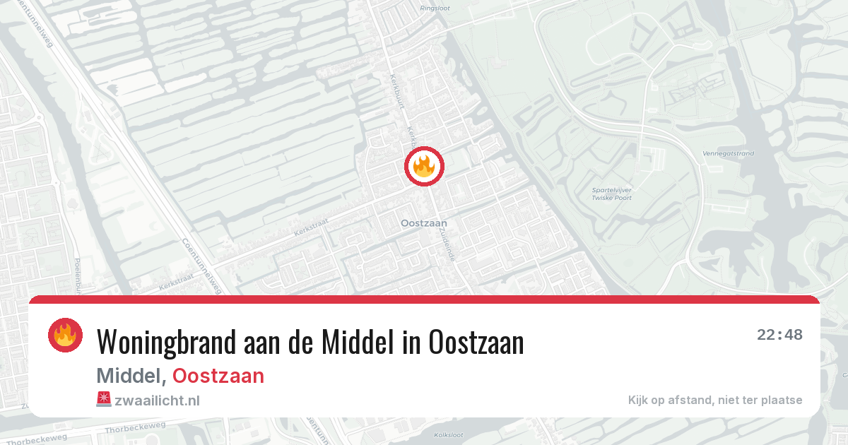 Woningbrand aan de Middel in Oostzaan — 6 jul 2026
