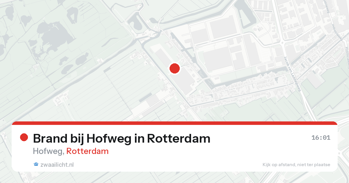 Brand bij Hofweg in Rotterdam — 30 jan 2026