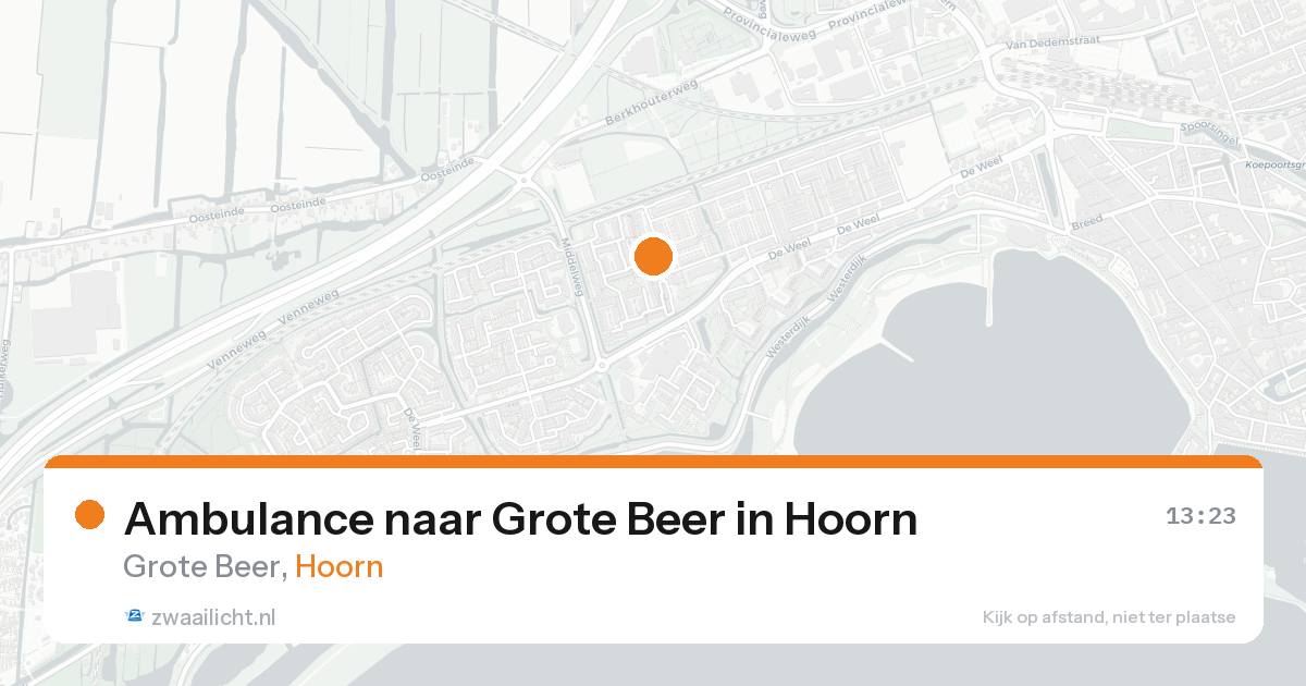 Ambulance naar Grote Beer in Hoorn — 19 aug 2026