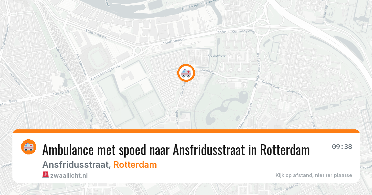 Ambulance met spoed naar Ansfridusstraat in Rotterdam — 7 jul 2026