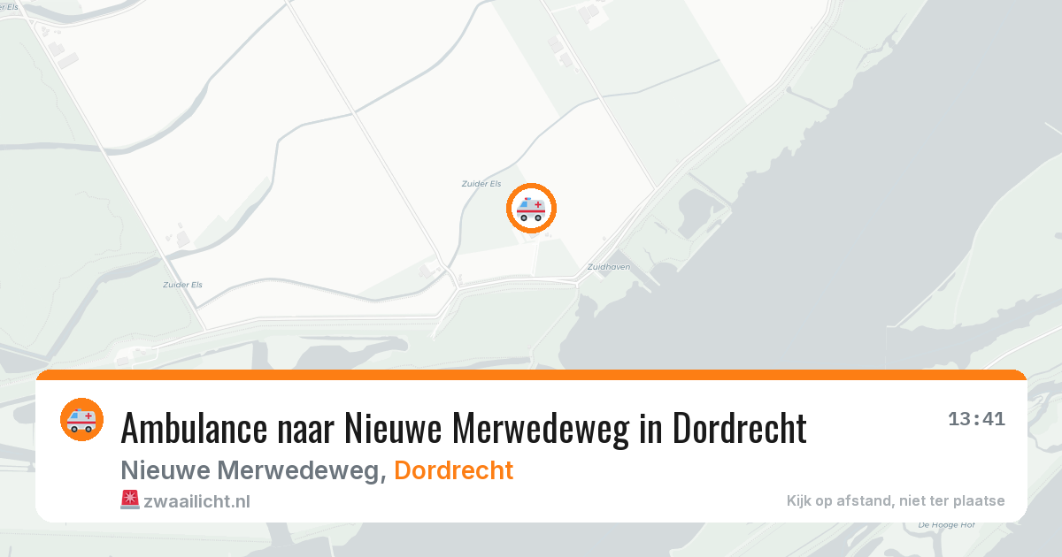 Ambulance naar Nieuwe Merwedeweg in Dordrecht — 21 mrt 2026