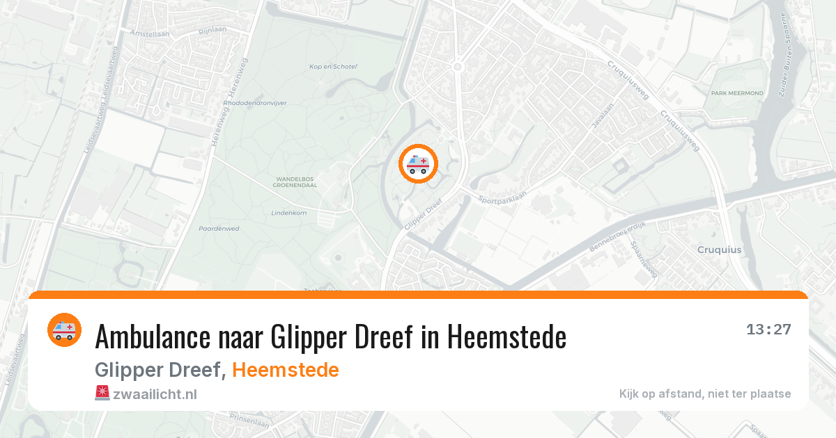 Ambulance naar Glipper Dreef in Heemstede — 20 jun 2026