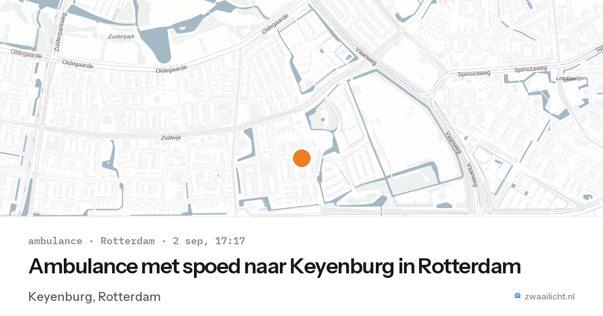 Ambulance met spoed naar Keyenburg in Rotterdam — 2 sep 2026