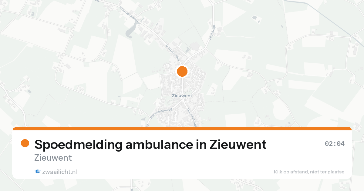 Spoedmelding ambulance in Zieuwent — 6 aug 2026