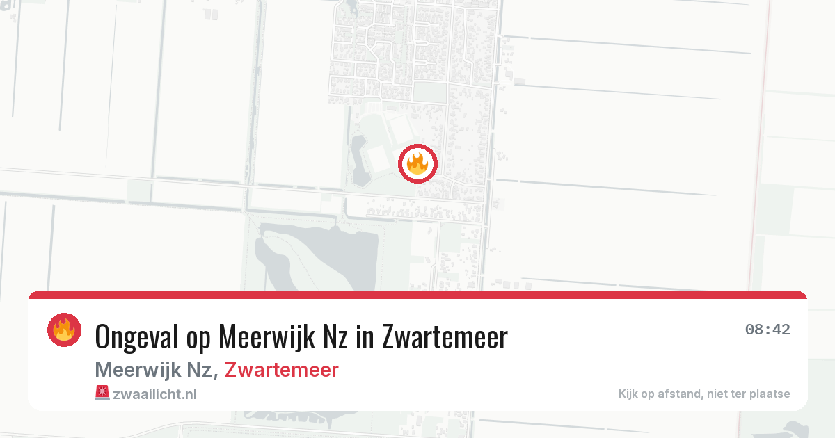 Ongeval op Meerwijk Nz in Zwartemeer — 10 aug 2026