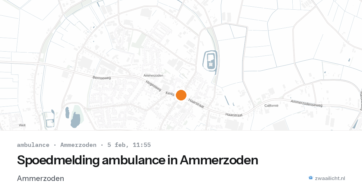 Spoedmelding ambulance in Ammerzoden — 5 feb 2026