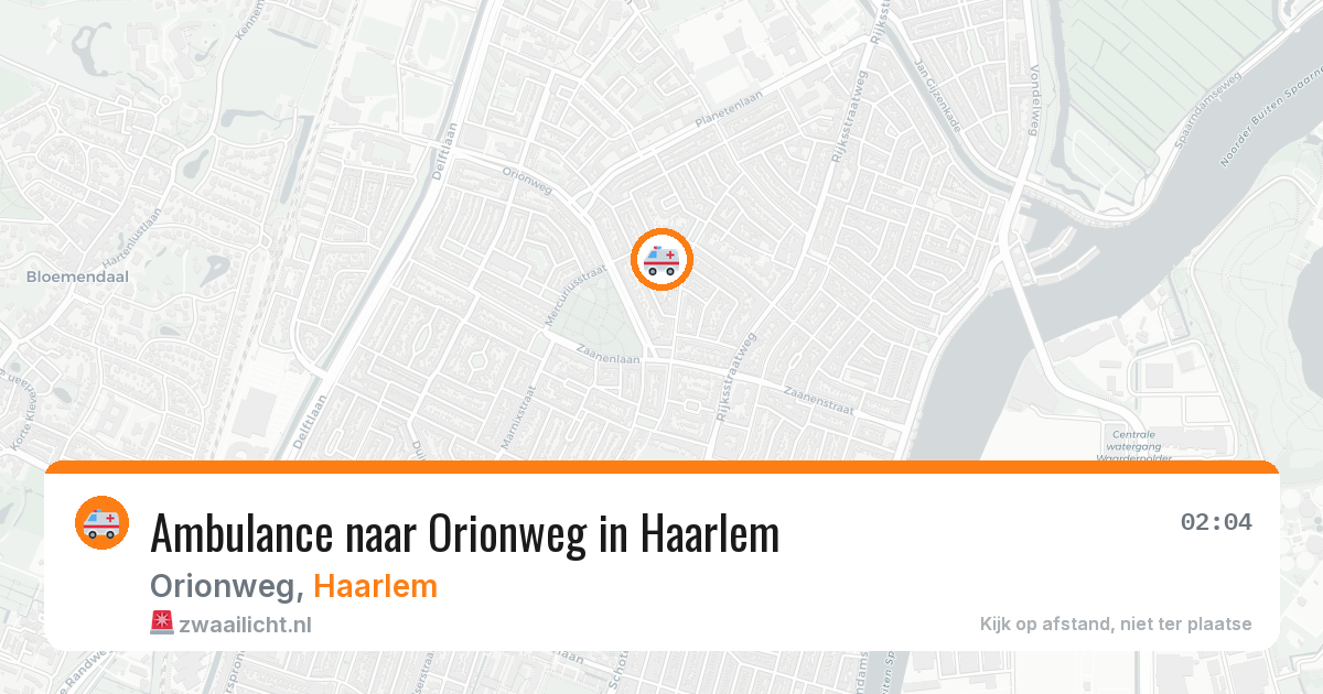 Ambulance naar Orionweg in Haarlem — 9 jul 2026