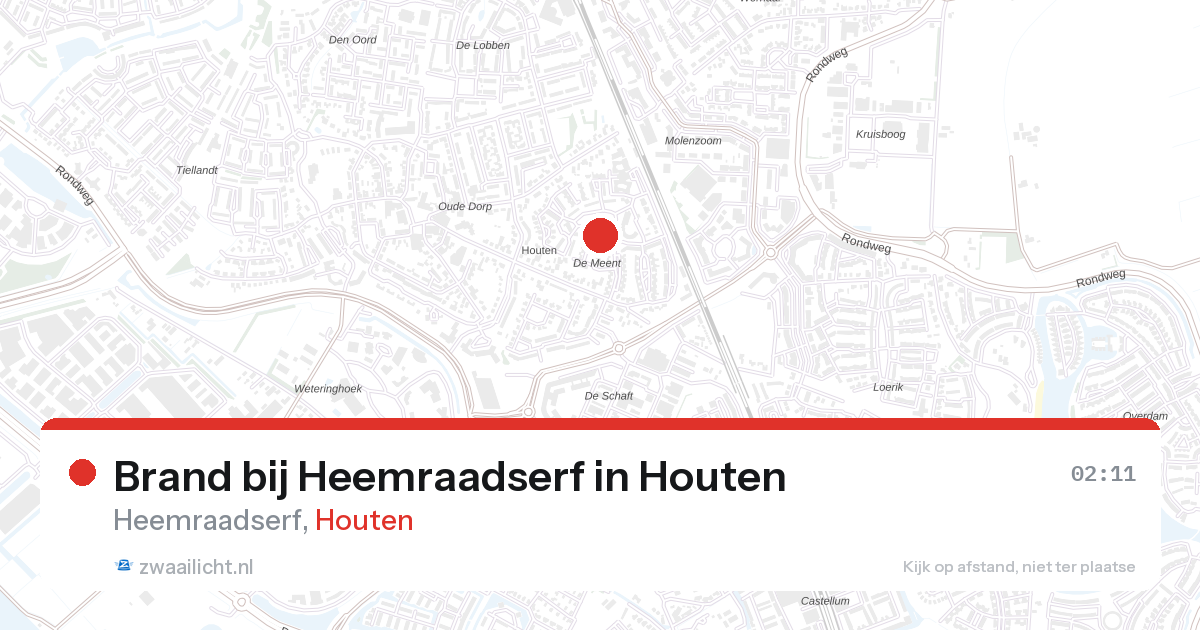 Brand bij Heemraadserf in Houten — 9 mrt 2026