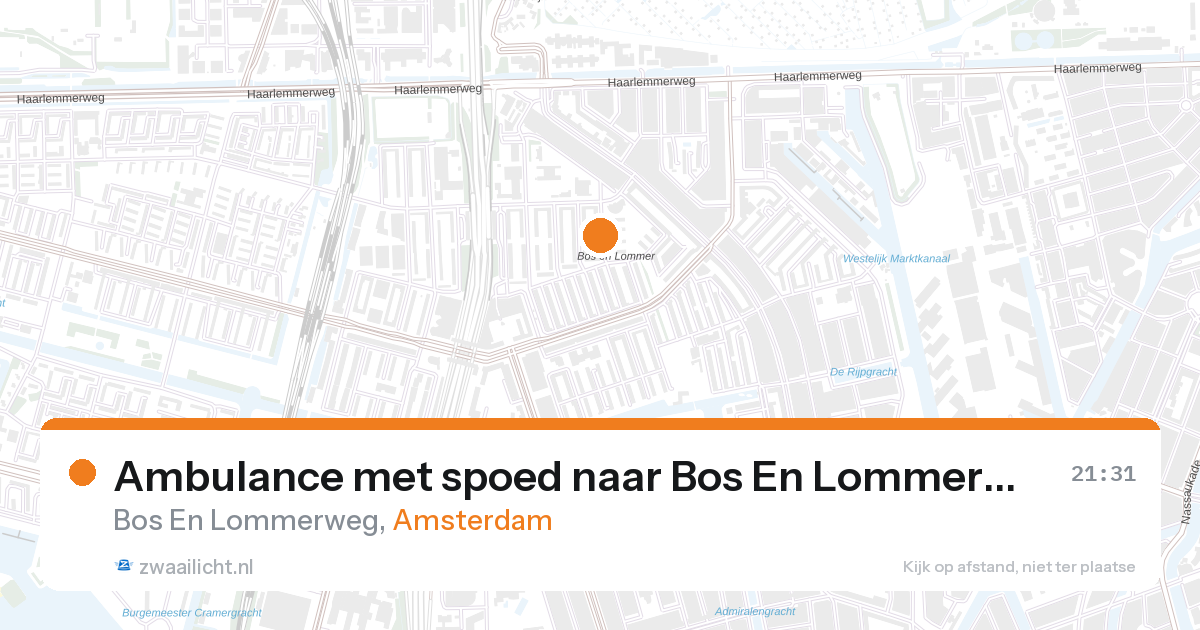 Ambulance met spoed naar Bos En Lommerweg in Amsterdam — 26 aug 2026