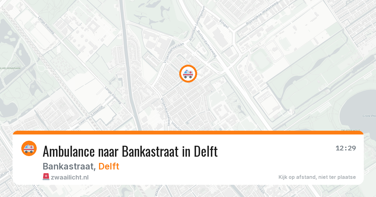 Ambulance naar Bankastraat in Delft — 19 jun 2026