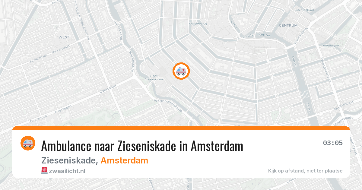 Ambulance naar Zieseniskade in Amsterdam — 14 mei 2026