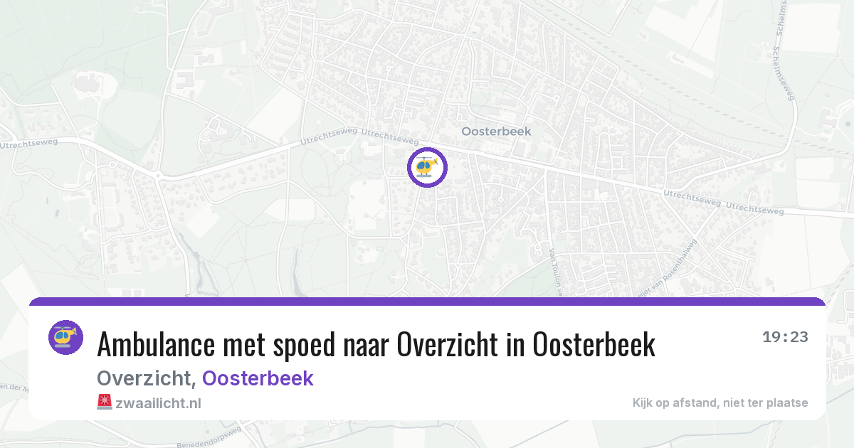 Ambulance met spoed naar Overzicht in Oosterbeek — 29 jun 2026