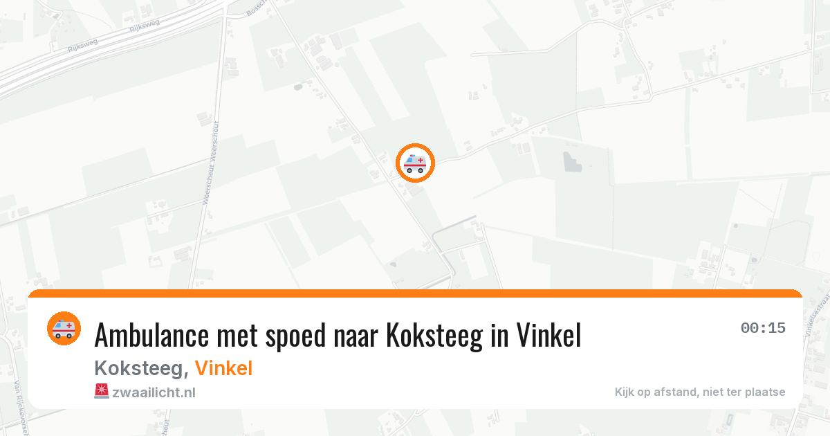 Ambulance met spoed naar Koksteeg in Vinkel — 21 mrt 2026