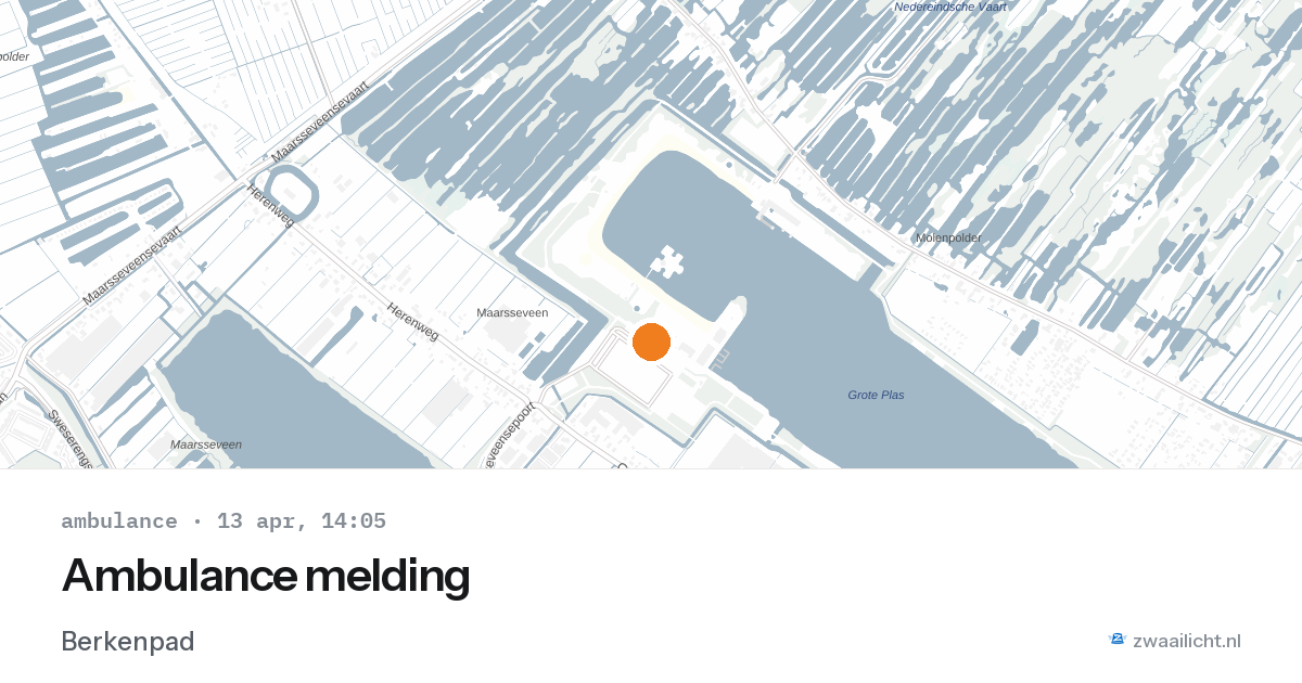 Ambulance melding — 13 apr 2026