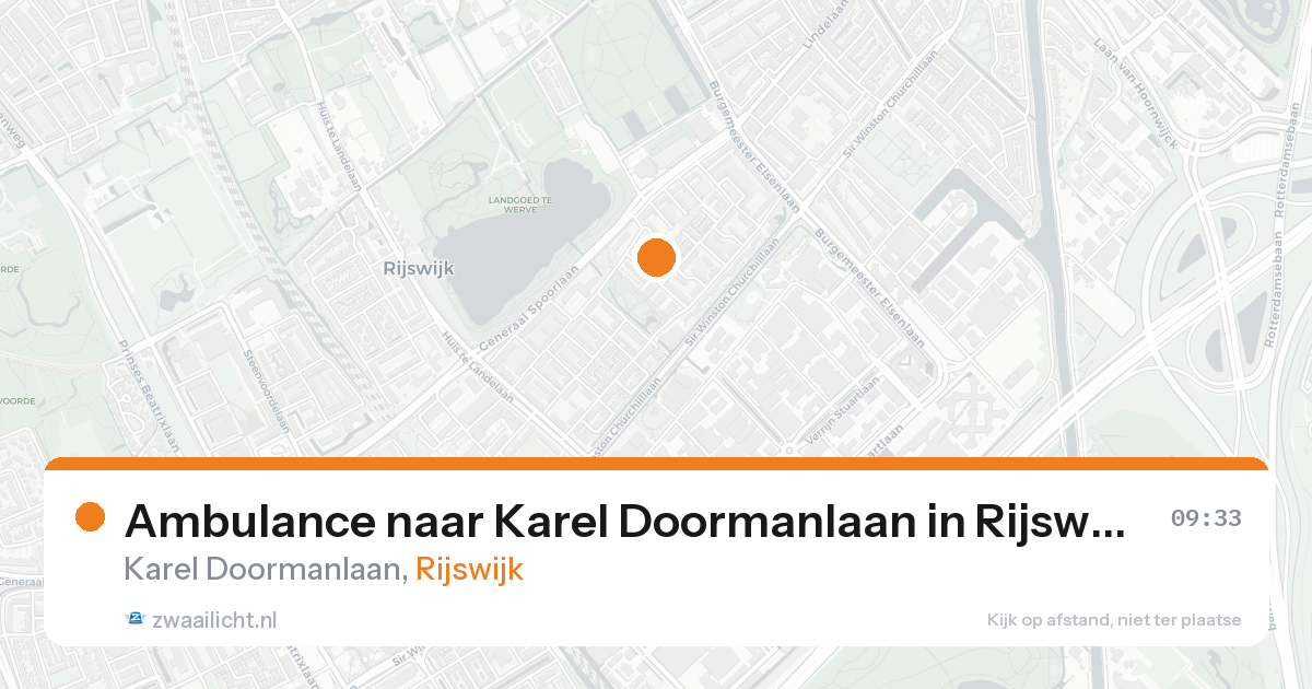 Ambulance naar Karel Doormanlaan in Rijswijk — 15 aug 2026