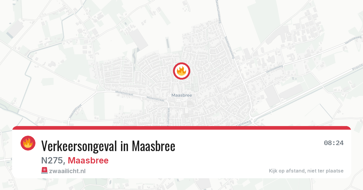 Verkeersongeval in Maasbree — 12 mrt 2026