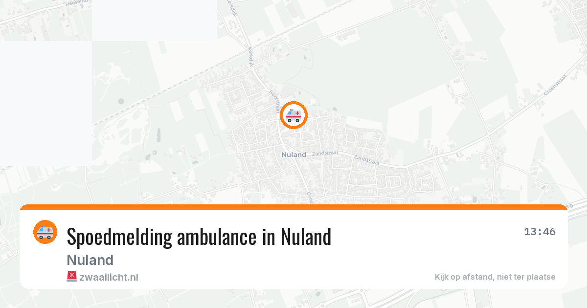 Spoedmelding ambulance in Nuland — 24 jul 2026