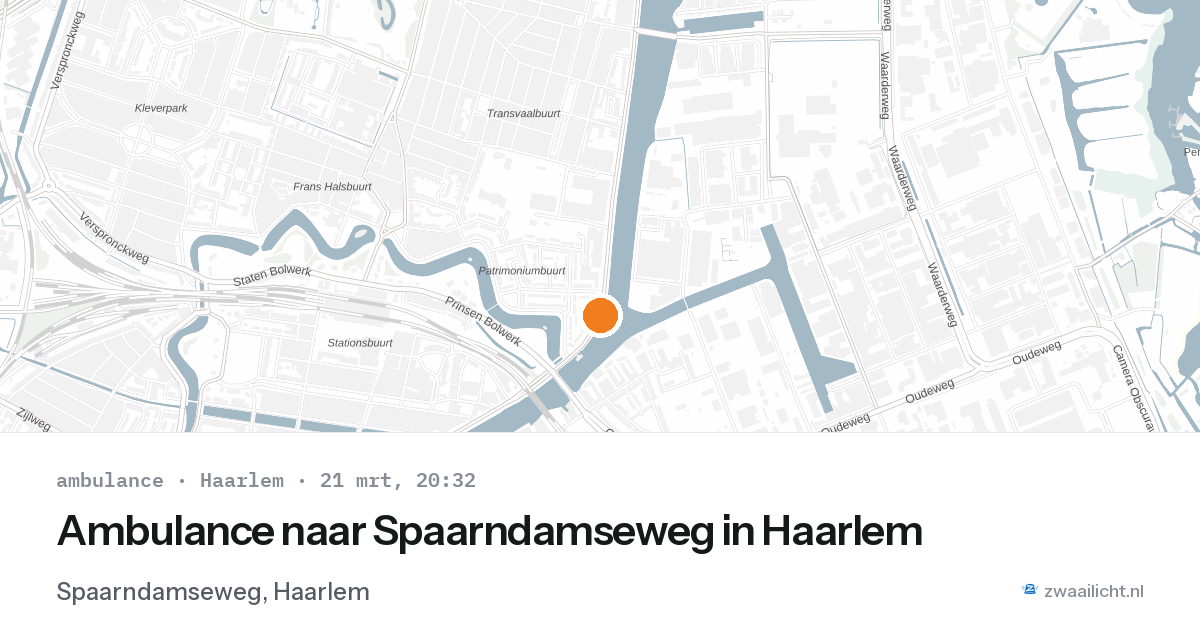 Ambulance naar Spaarndamseweg in Haarlem — 21 mrt 2026