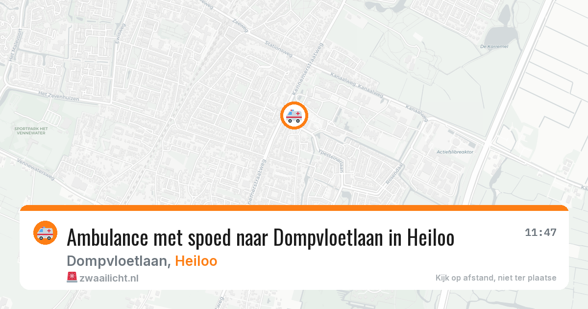 Ambulance met spoed naar Dompvloetlaan in Heiloo — 26 jul 2026