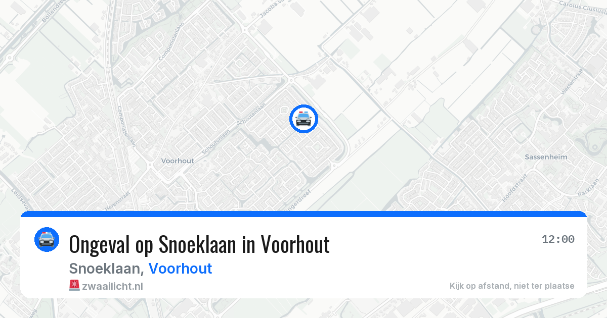 Ongeval op Snoeklaan in Voorhout — 20 jun 2026