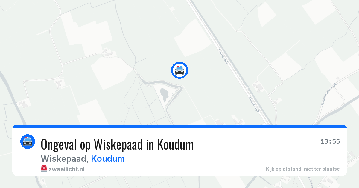 Ongeval op Wiskepaad in Koudum — 1 mei 2026