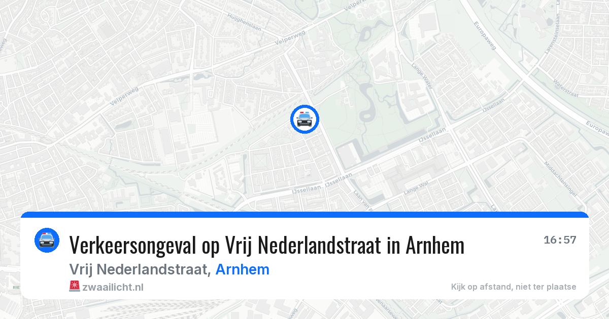 Verkeersongeval op Vrij Nederlandstraat in Arnhem — 26 apr 2026