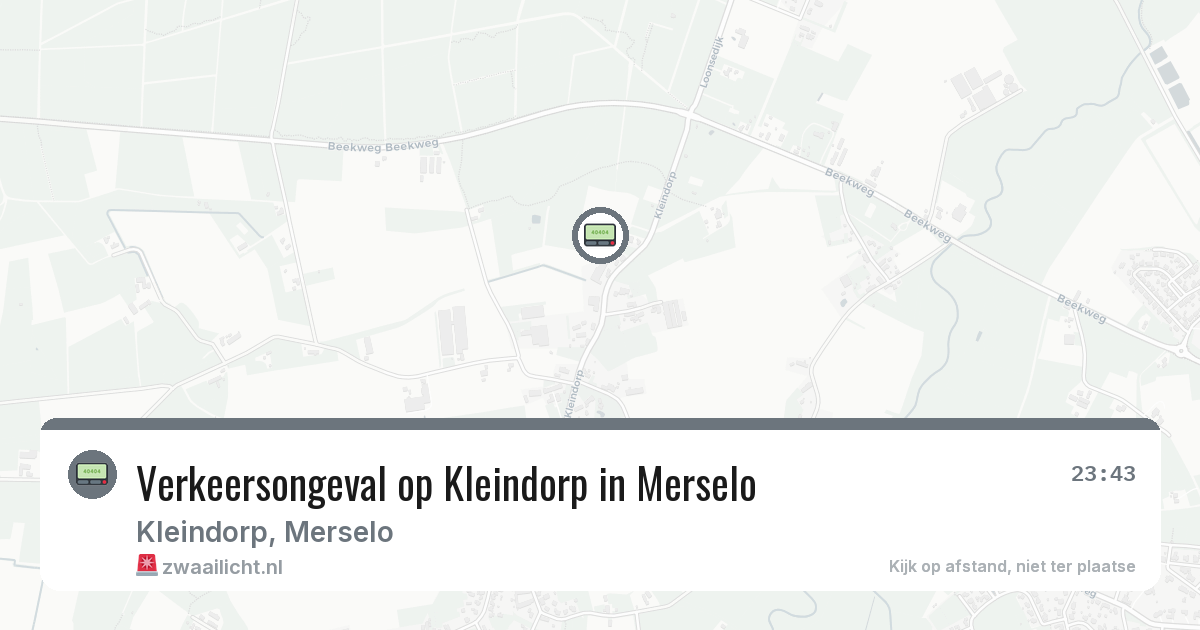 Verkeersongeval op Kleindorp in Merselo — 9 mei 2026