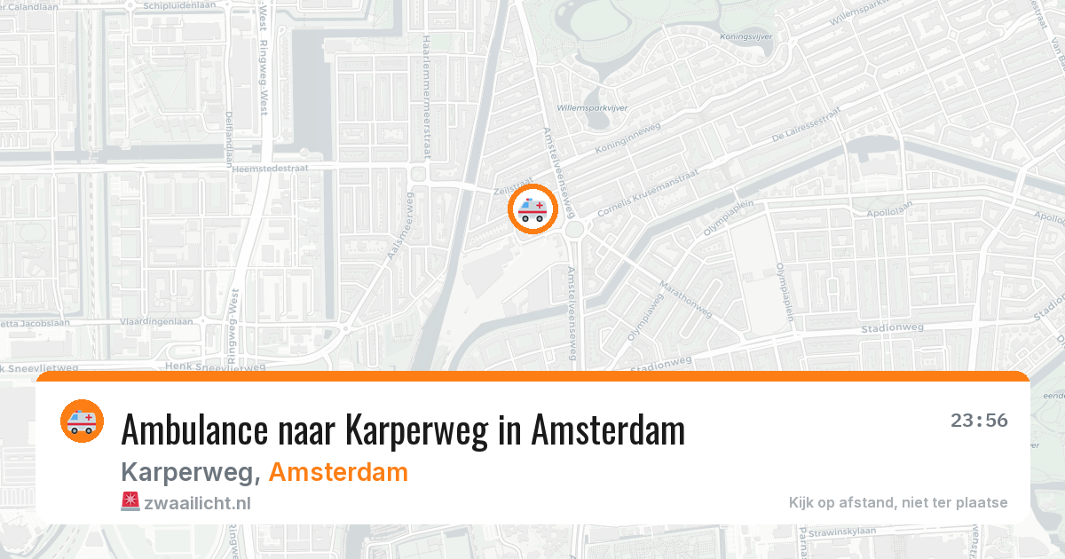 Ambulance naar Karperweg in Amsterdam — 11 aug 2026