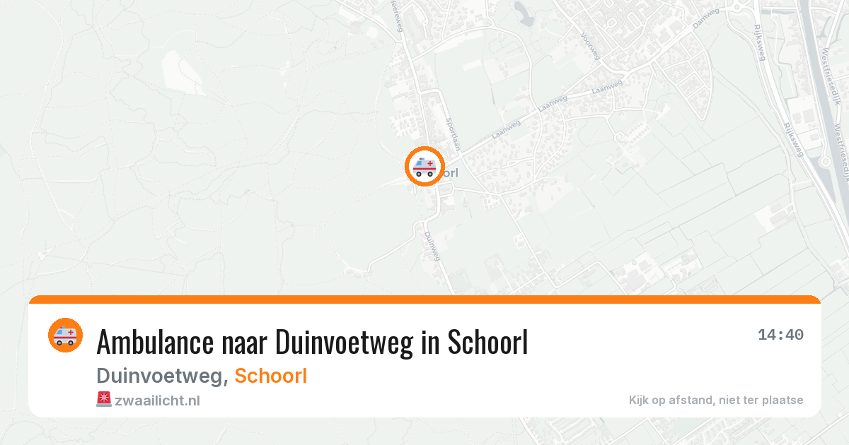 Ambulance naar Duinvoetweg in Schoorl — 5 mei 2026