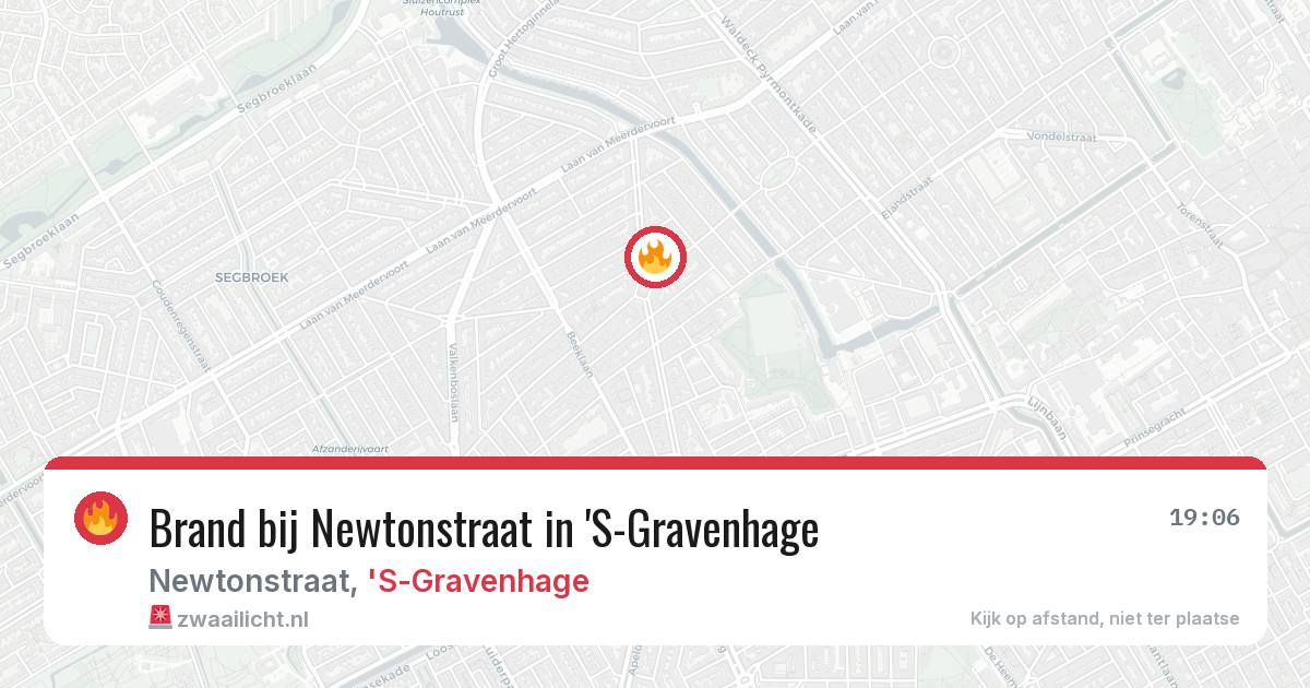 Brand bij Newtonstraat in 'S-Gravenhage — 11 mei 2026