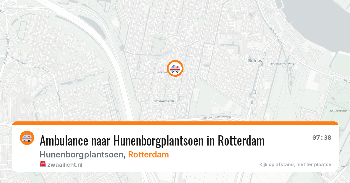 Ambulance naar Hunenborgplantsoen in Rotterdam — 1 aug 2026
