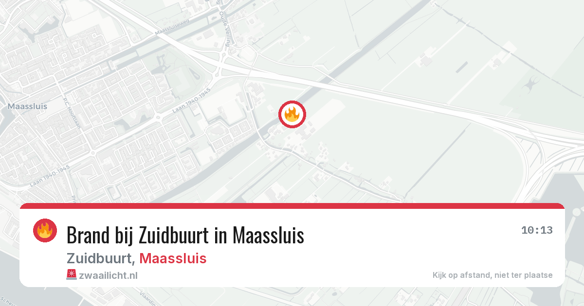 Brand bij Zuidbuurt in Maassluis — 1 jul 2026
