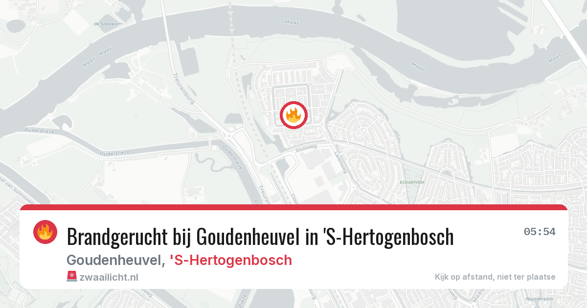 Brandgerucht bij Goudenheuvel in 'S-Hertogenbosch — 24 jul 2026
